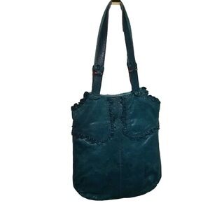 Lucky Italian Leather Ruffles Bag